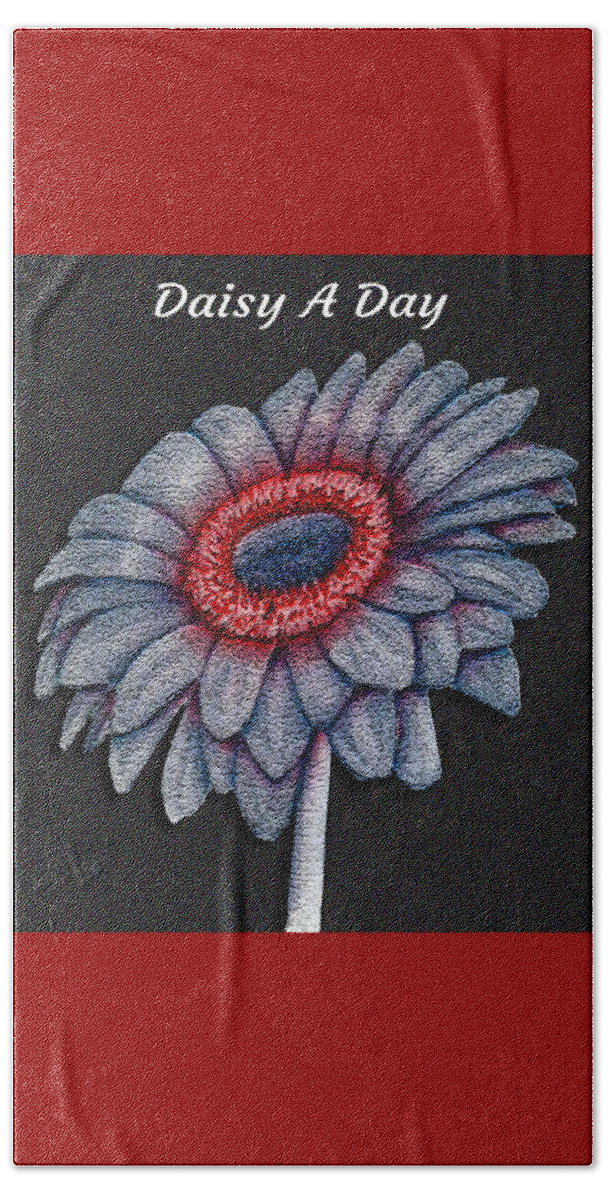 Daisy Beach Towel featuring the mixed media Daisy A Day by Kelly Mills