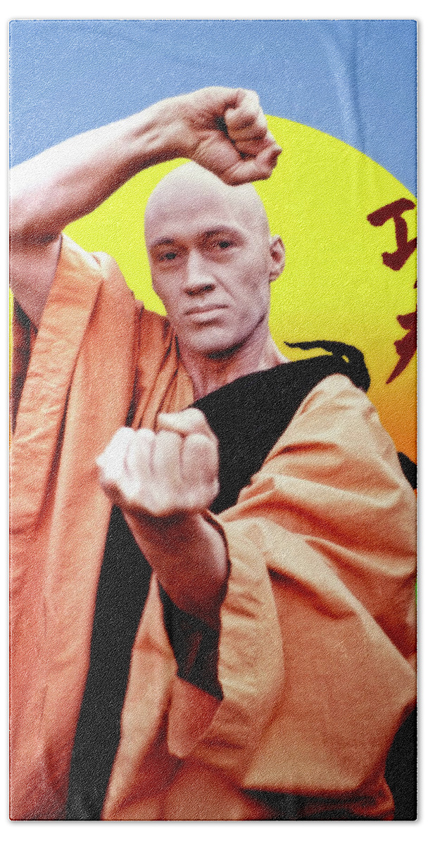 2d Beach Towel featuring the photograph David Carradine - Kung Fu by Brian Wallace