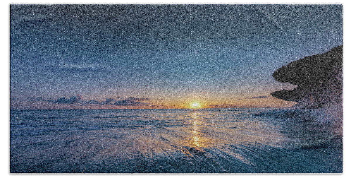 Surf Beach Towel featuring the photograph Dawn Sweeper by Sean Davey