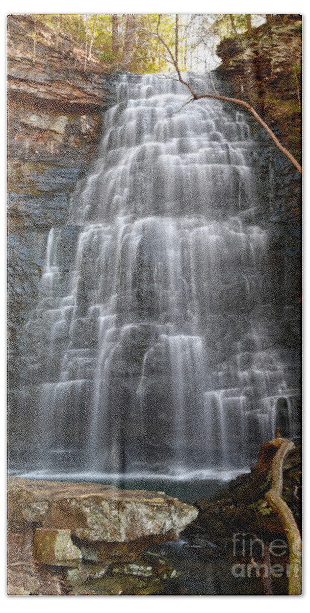 Tennessee Beach Towel featuring the photograph Denny Cove Falls 2 by Phil Perkins