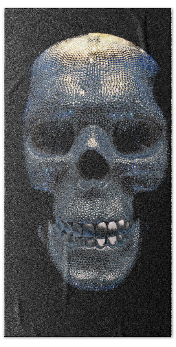 Skull Beach Towel featuring the photograph Diamond Skull by Worldwide Photography