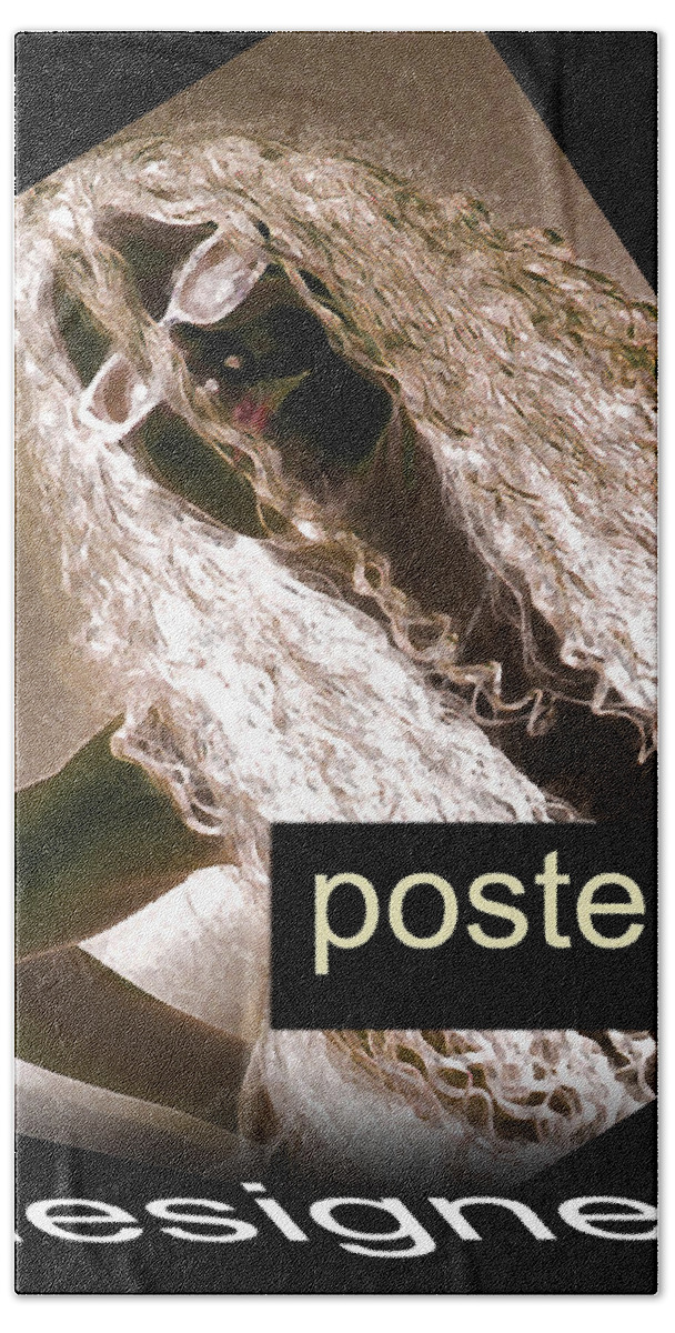 Art Beach Towel featuring the digital art Digital Art Poster 2 by Miss Pet Sitter