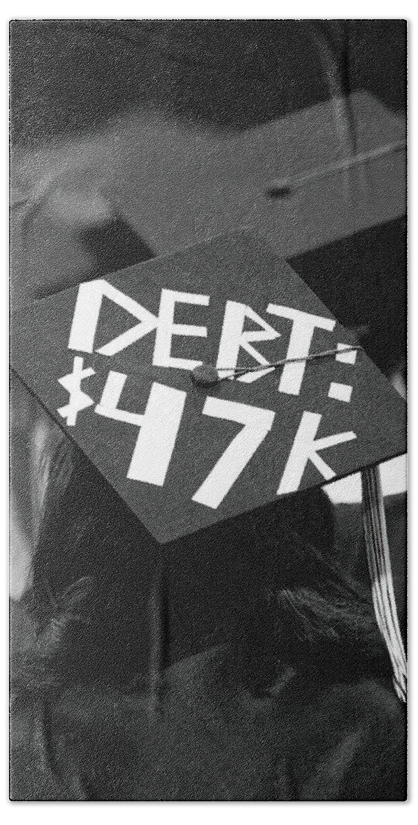 College Beach Towel featuring the photograph Diploma Of Debt by Lens Art Photography By Larry Trager
