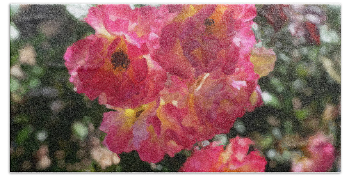 Roses Beach Towel featuring the photograph Disney Roses Five by Brian Watt
