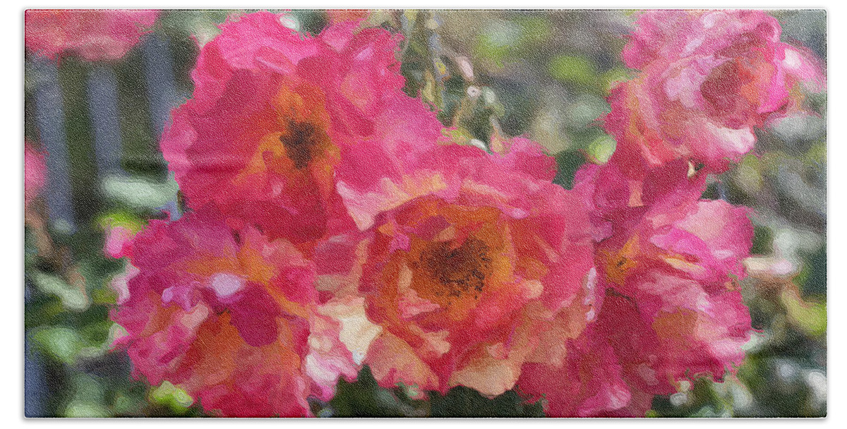 Roses Beach Towel featuring the photograph Disney Roses Two by Brian Watt