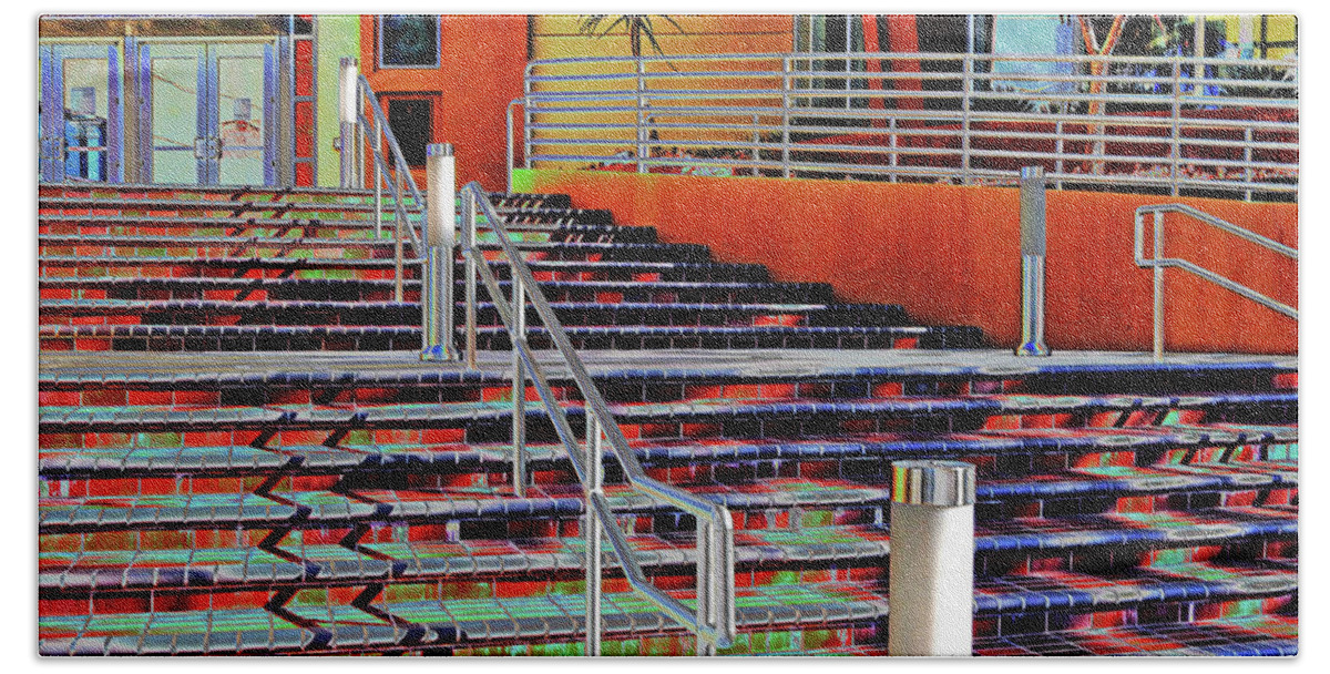 Stairs Beach Towel featuring the photograph Dissolving Stairs by Andrew Lawrence