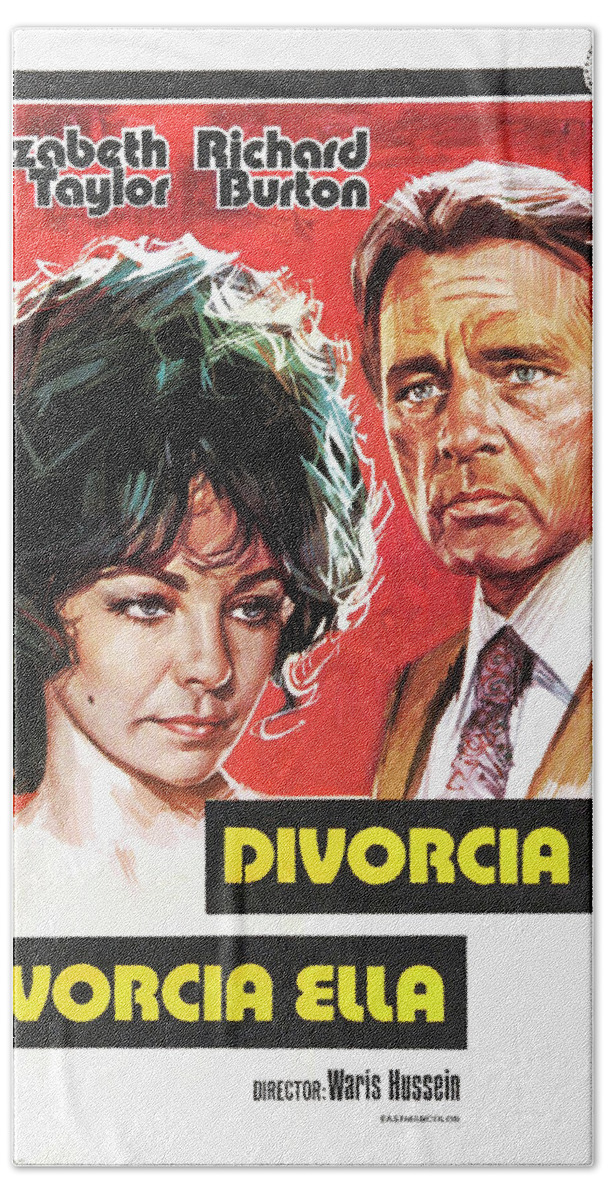 Synopsis Beach Towel featuring the mixed media ''Divorce His, Divorce Hers'', 1973 - art by Jano by Movie World Posters