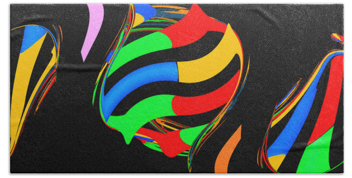 Adenine Beach Towel featuring the digital art DNA Vortex Flat by Russell Kightley
