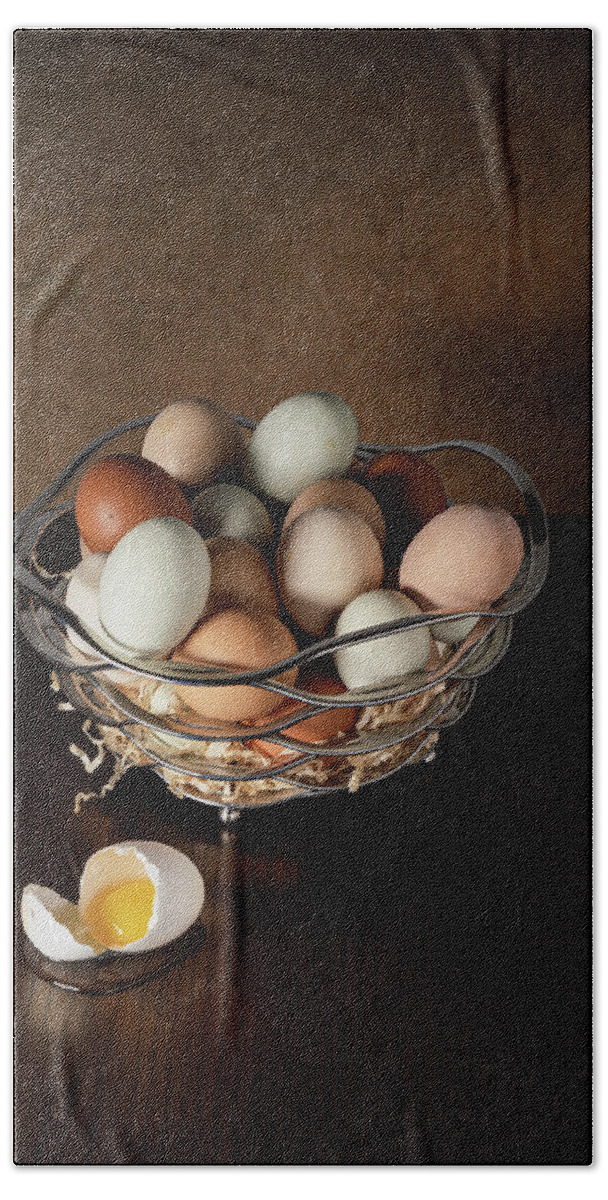 Eggs Beach Towel featuring the photograph Do Not Put All of Your Eggs in One Basket by Rick Stringer