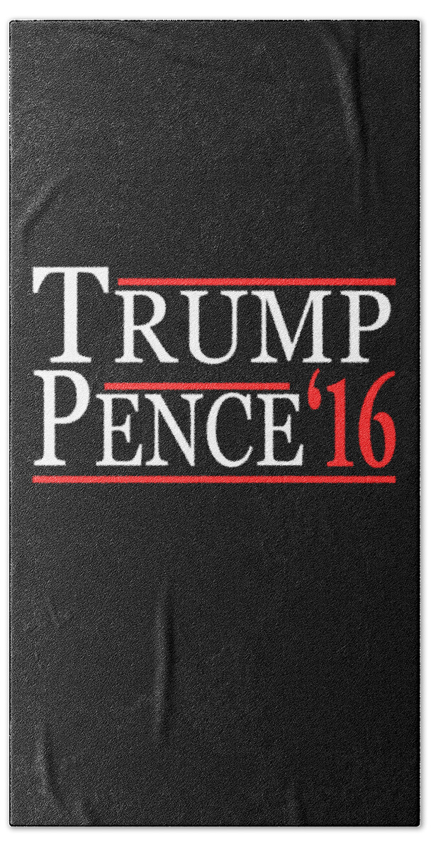 Funny Beach Towel featuring the digital art Donald Trump Mike Pence by Flippin Sweet Gear
