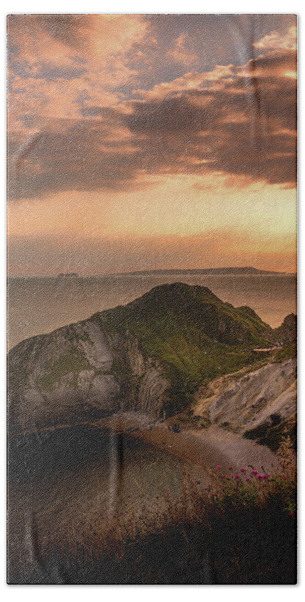 Landscape Beach Towel featuring the photograph Dorset Sunset by Chris Boulton