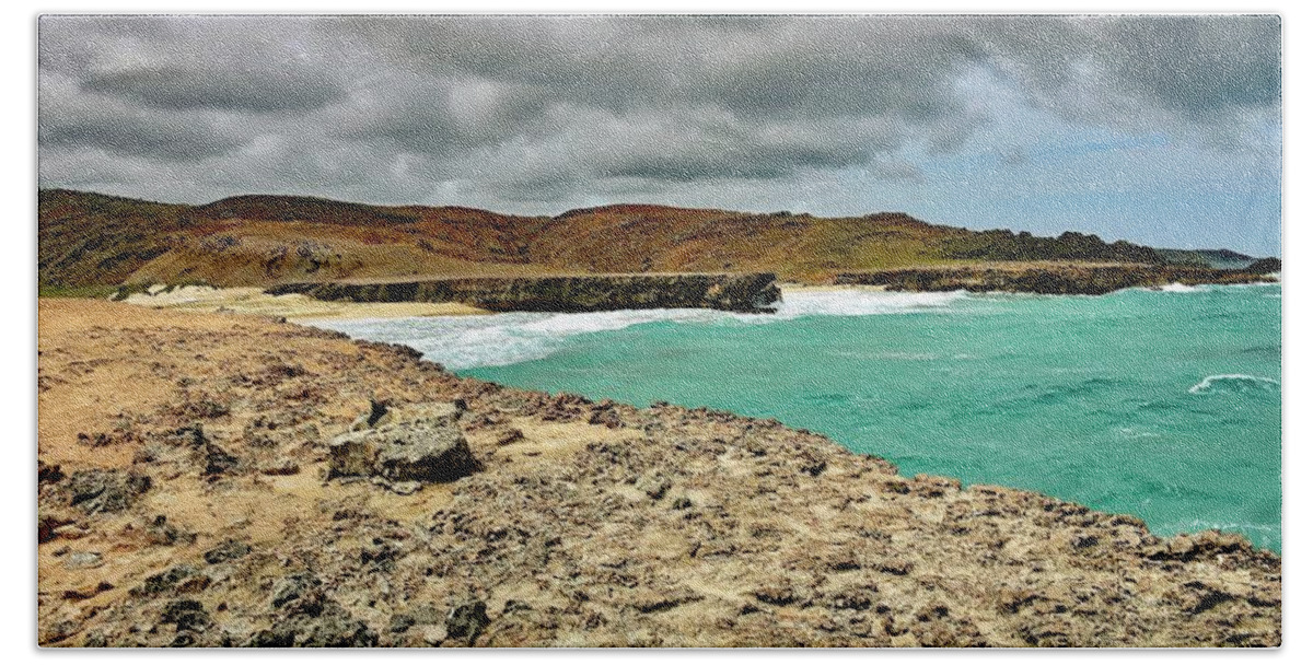 Landscape Beach Towel featuring the photograph Dos Playa by Monika Salvan