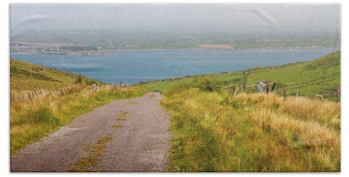 Hill Beach Towel featuring the photograph Down to Tralee Bay by Mark Callanan