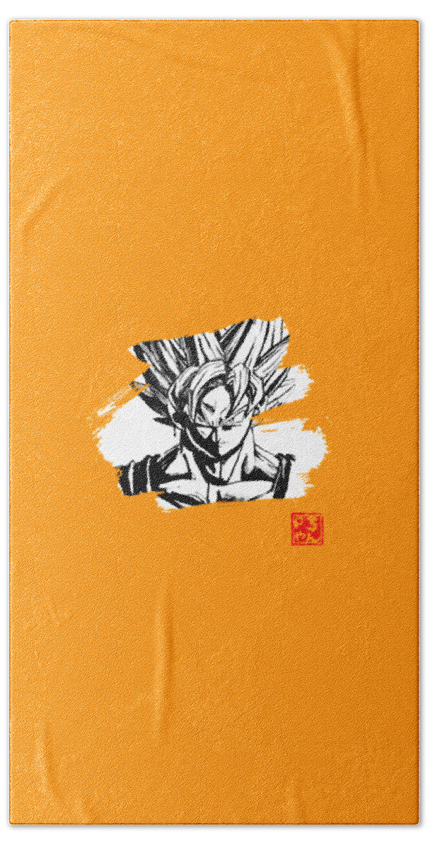 Dragonball Beach Towel featuring the drawing Dragon Ball by Pechane Sumie