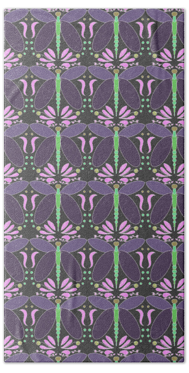 Dragonfly Beach Towel featuring the digital art Dragonfly by Xine Segalas