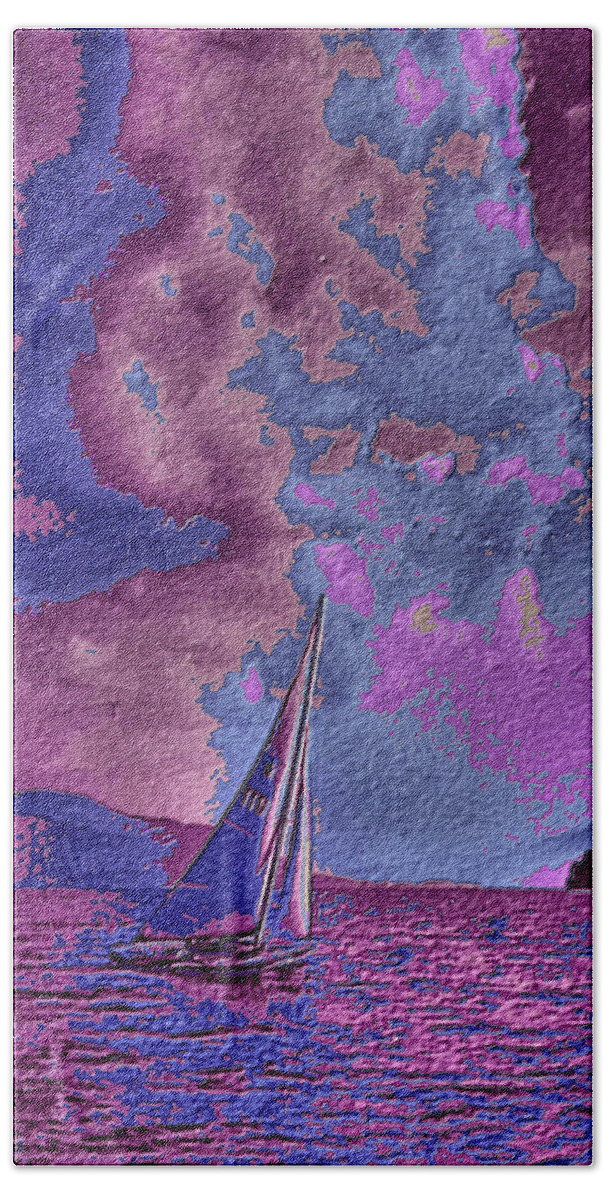 Sail Beach Towel featuring the digital art Dreaming of Sailing One by Russ Considine
