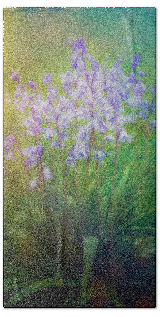 Blooms Beach Towel featuring the photograph Dreamy looking Blue Bells by Sue Leonard