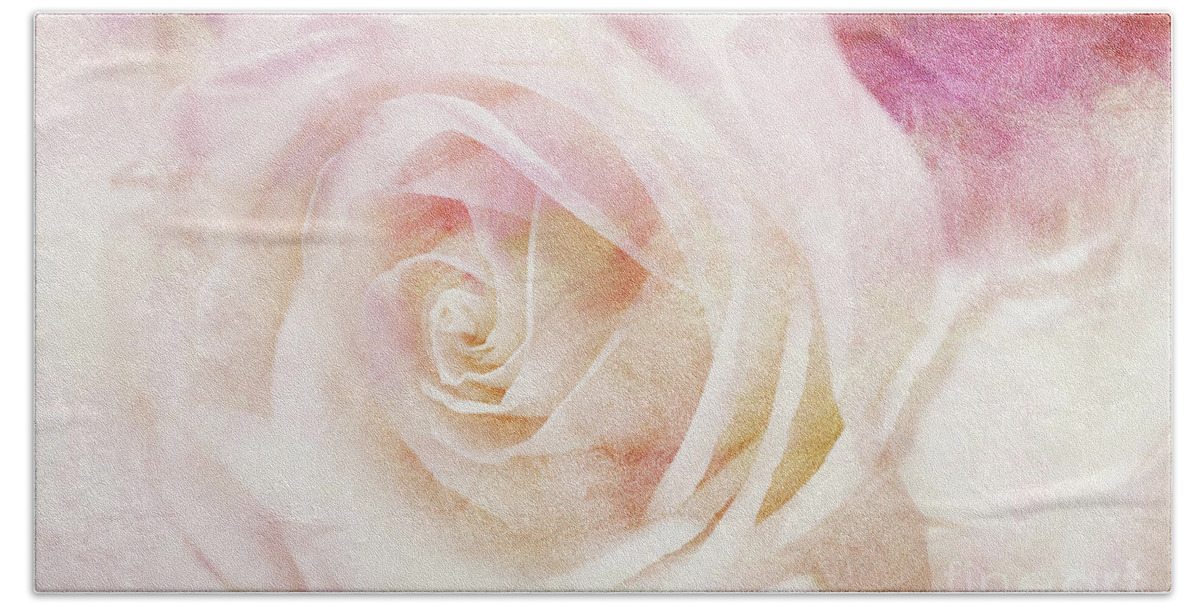 Romantic Rose Art Beach Towel featuring the digital art Dreamy Rose Art by Jayne Carney