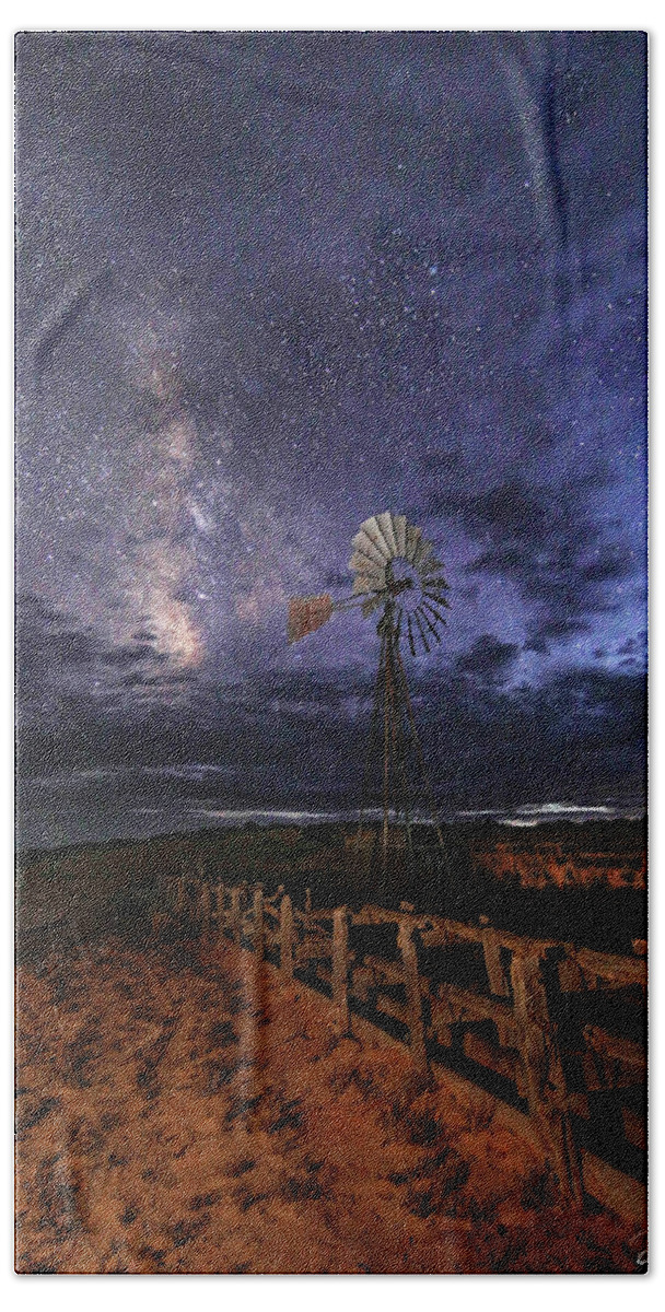 Moab Beach Towel featuring the photograph Dubinky Well Windmill by Dan Norris