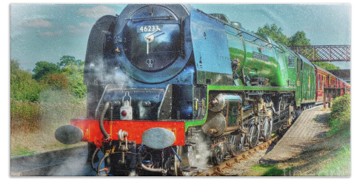 Steam Beach Towel featuring the photograph Duchess at Butterley Station by David Birchall