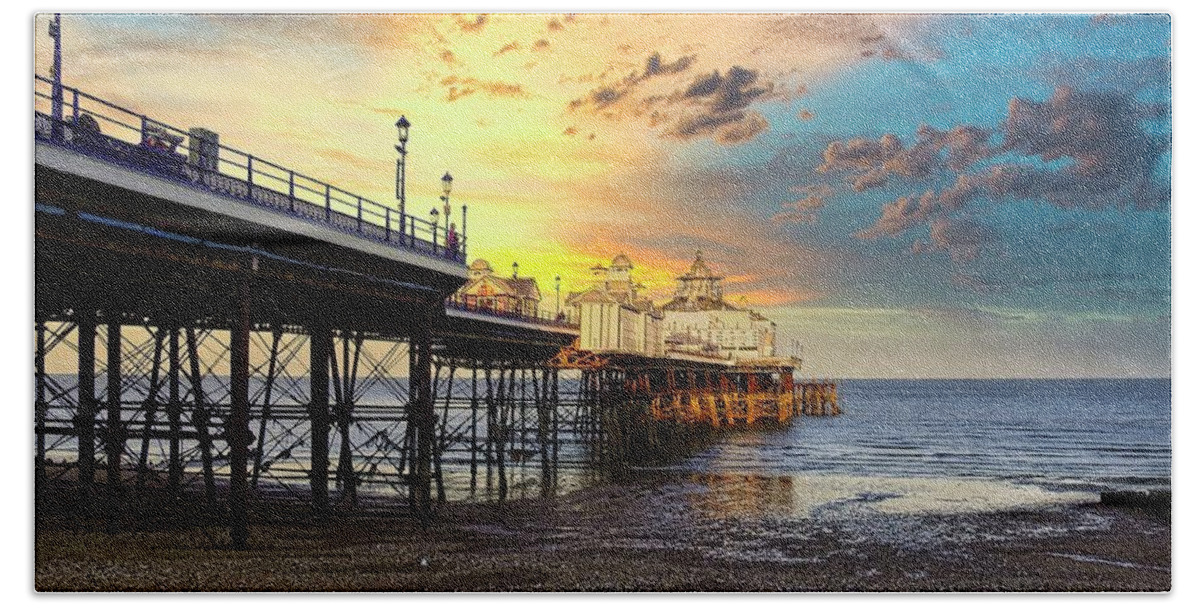 Eastbourne Beach Towel featuring the photograph Eastbourne Sunrise by Gareth Parkes