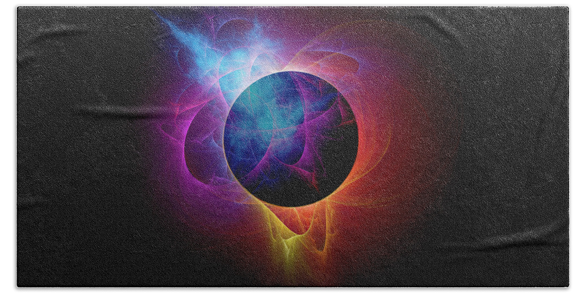 Rick Drent Beach Towel featuring the digital art Eclipse by Rick Drent
