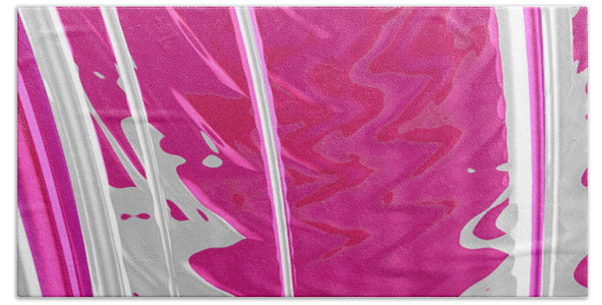Fractsl Beach Towel featuring the digital art Electric Pink by Bonnie Bruno