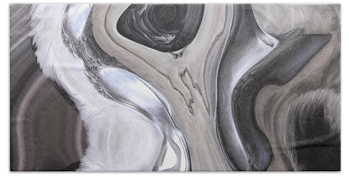 Abstract Art Beach Towel featuring the digital art Elegance by Pennie McCracken