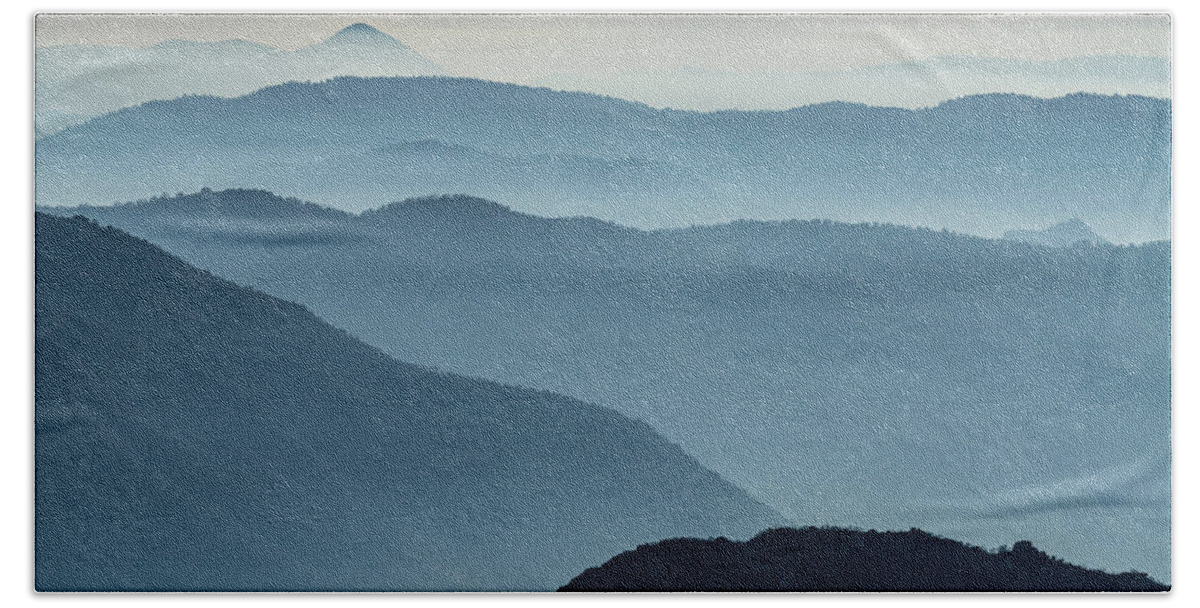 Sequoia National Park Beach Towel featuring the photograph Eleven Range Overlook by Brett Harvey