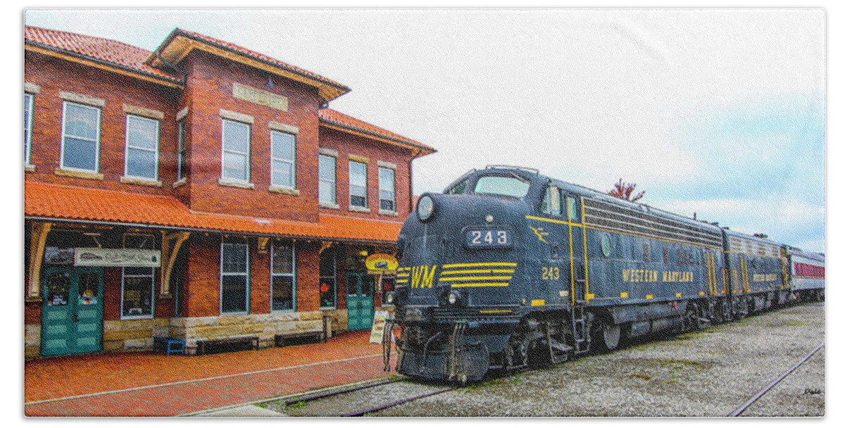 Train Station Beach Towel featuring the photograph Elkins West Virginia Depot by Dale R Carlson