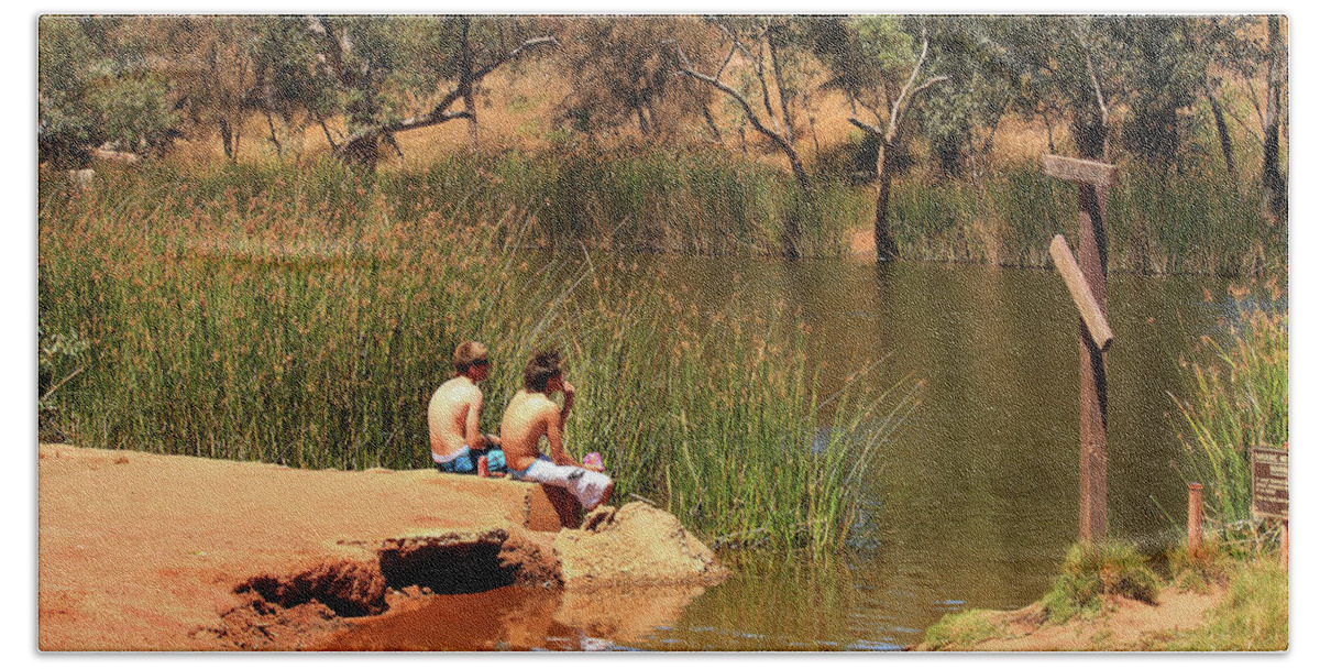 Ellendale Beach Towel featuring the photograph Ellendale Pool, Walkaway, Western Australia #2 by Elaine Teague
