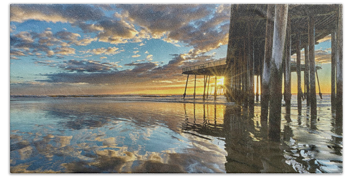 Pismo Beach Beach Towel featuring the photograph End of the Storm by Beth Sargent