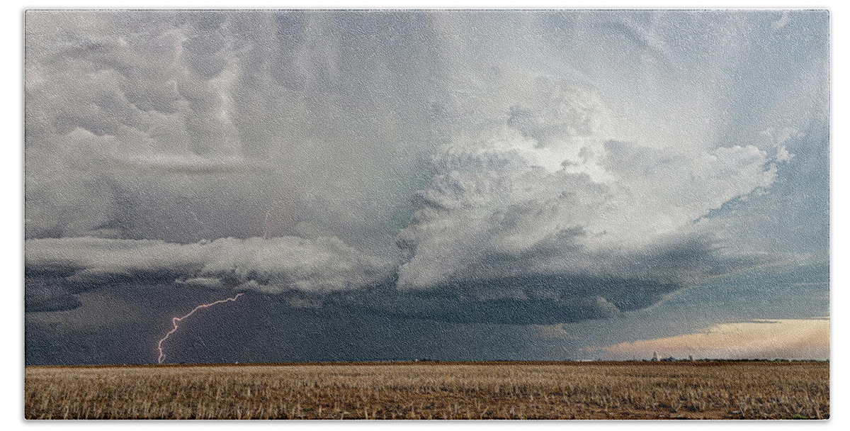 Storm Beach Towel featuring the photograph Evening Harvest by Marcus Hustedde