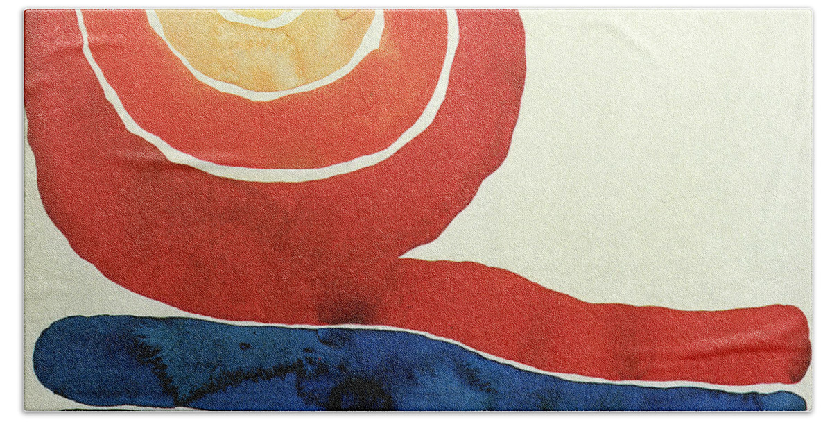 Evening Star Iii Beach Towel featuring the painting Evening Star III by Georgia O'Keeffe