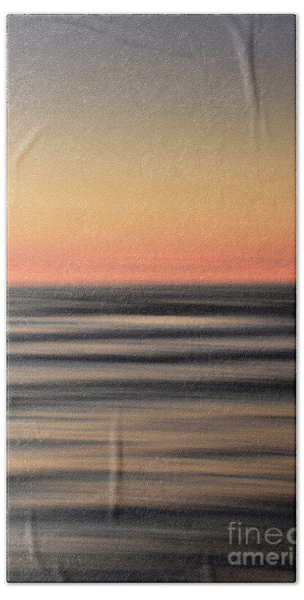 Abstract Beach Towel featuring the photograph Evening Waves by David Lichtneker
