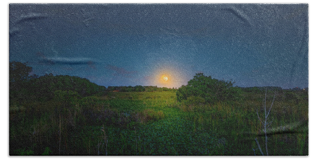 Moon Beach Towel featuring the photograph Everglades Visions by Mark Andrew Thomas