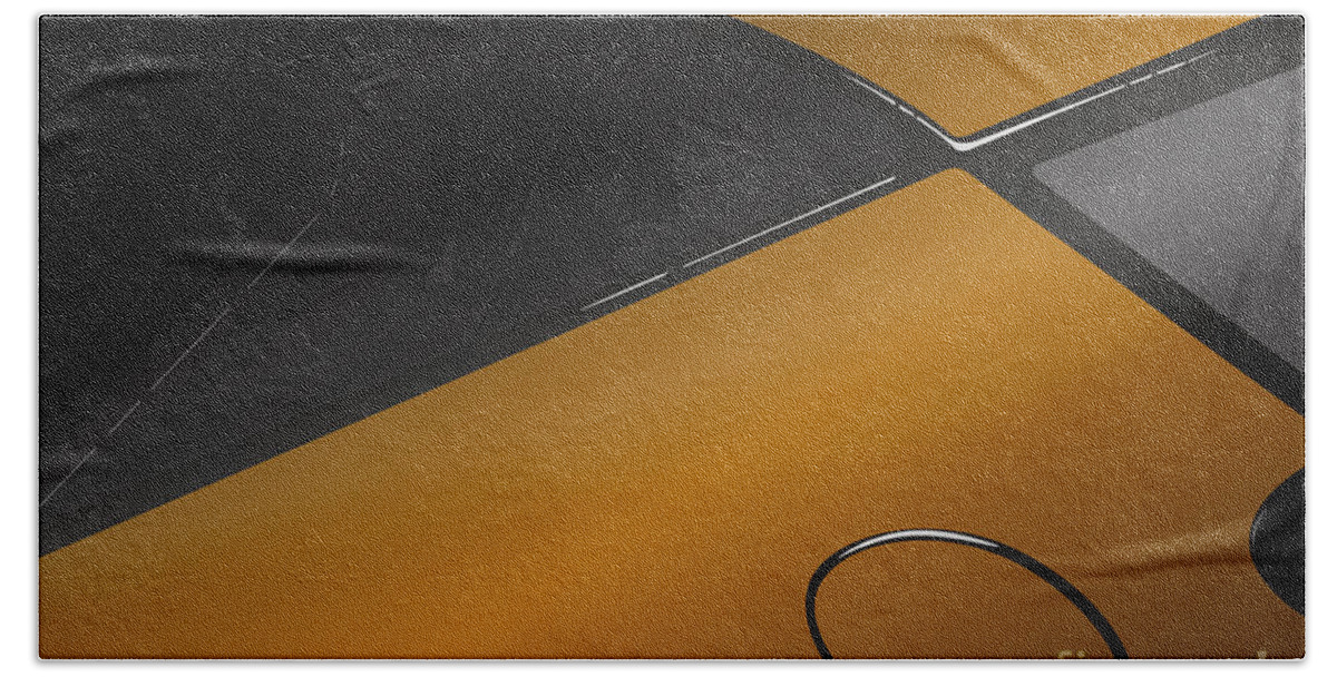 Sports Car Beach Towel featuring the digital art Evora X Design Great British Sports Cars - Burnt Orange by Moospeed Art