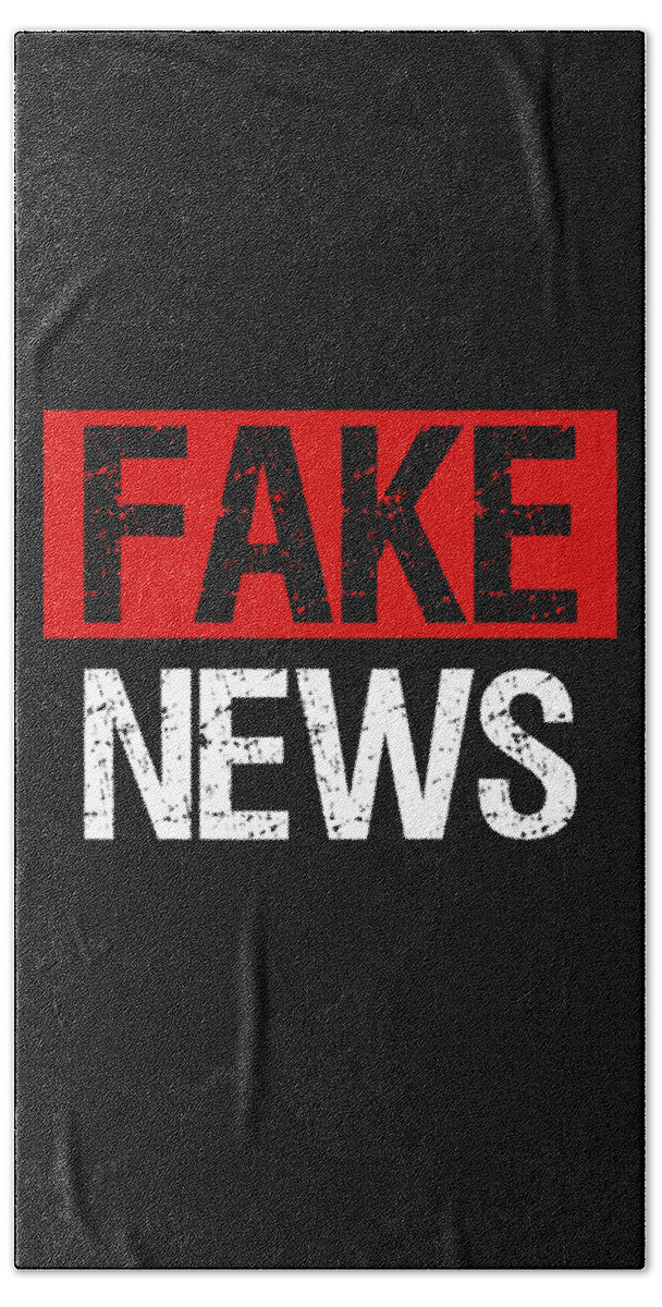 Funny Beach Towel featuring the digital art Fake News Costume by Flippin Sweet Gear