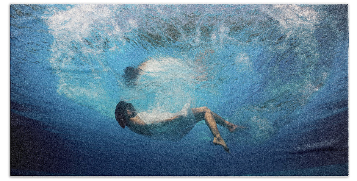 Fallen Beach Towel featuring the photograph Falling - II by Mark Rogers