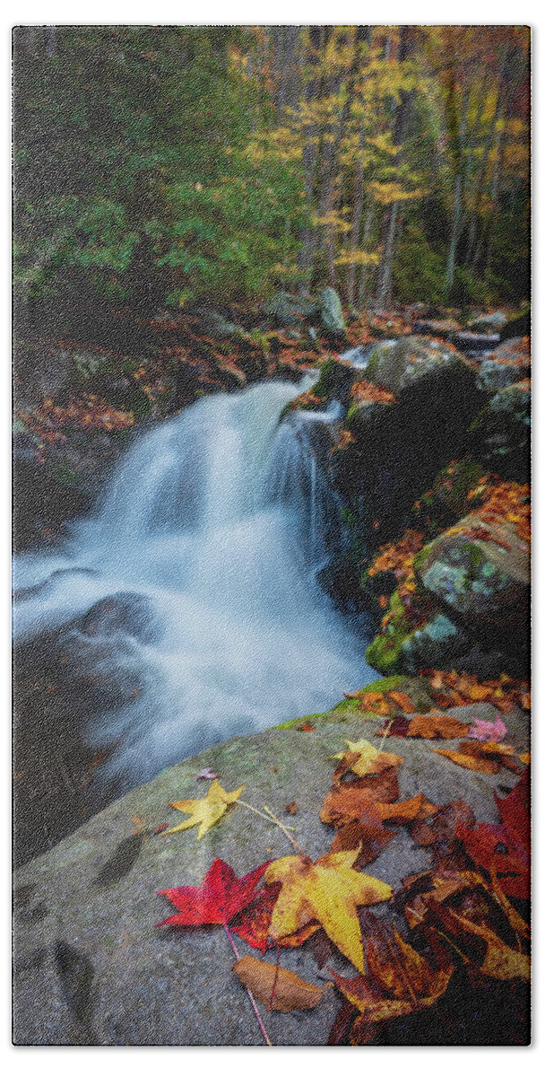 Fall Colors Beach Towel featuring the photograph Falls in the fall by Darrell DeRosia