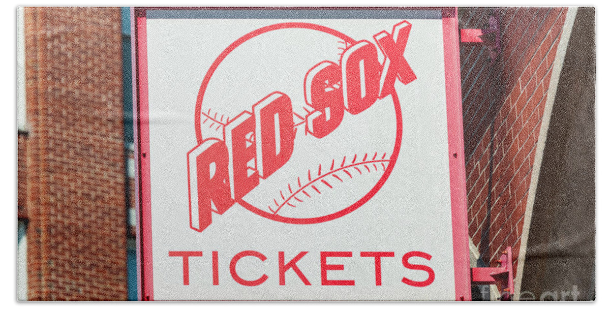 Fenway Park Boston Red Sox Tickets Sign Photo Beach Sheet by Paul