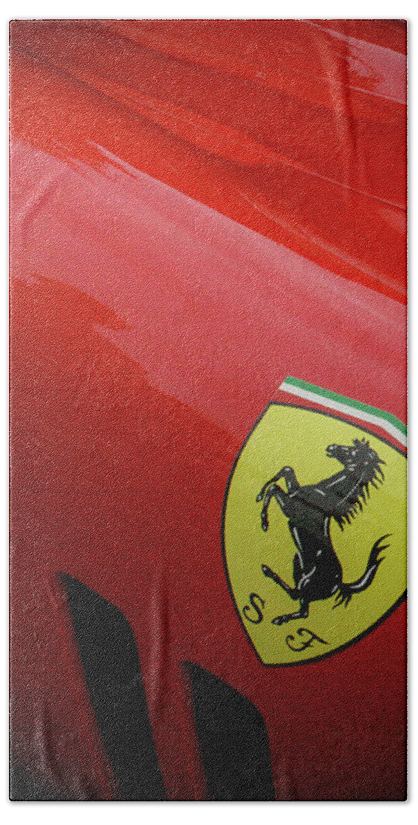 Old Beach Towel featuring the photograph Ferrari by Jim Whitley