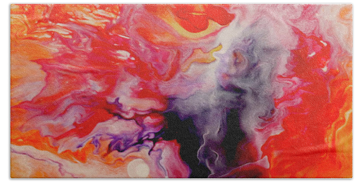 Fire Beach Towel featuring the painting Fire and Ice by Deborah Boyd