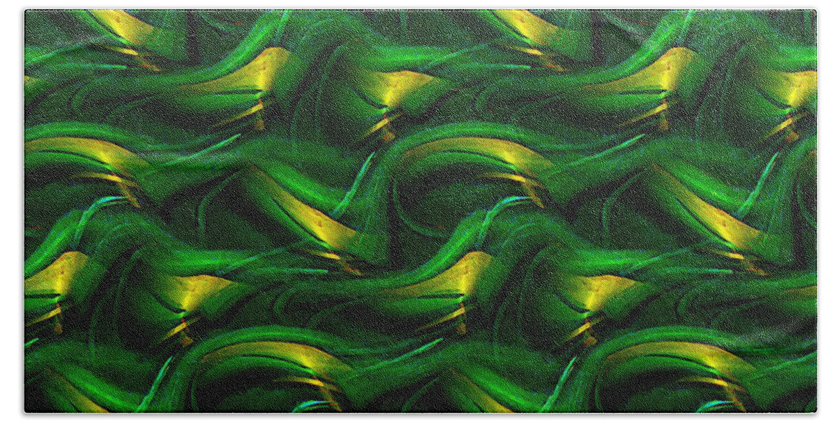 Green Beach Towel featuring the photograph Fireflies by David Manlove