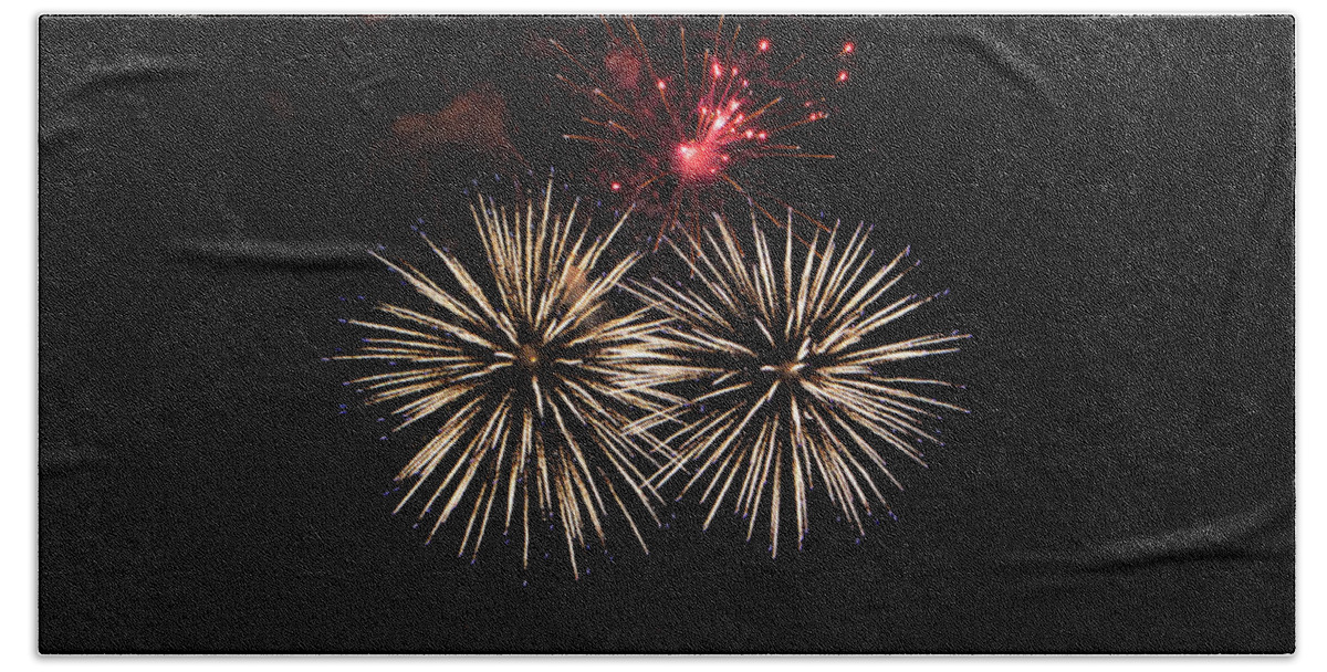 Fireworks Beach Towel featuring the photograph Fireworks_8604 by Rocco Leone