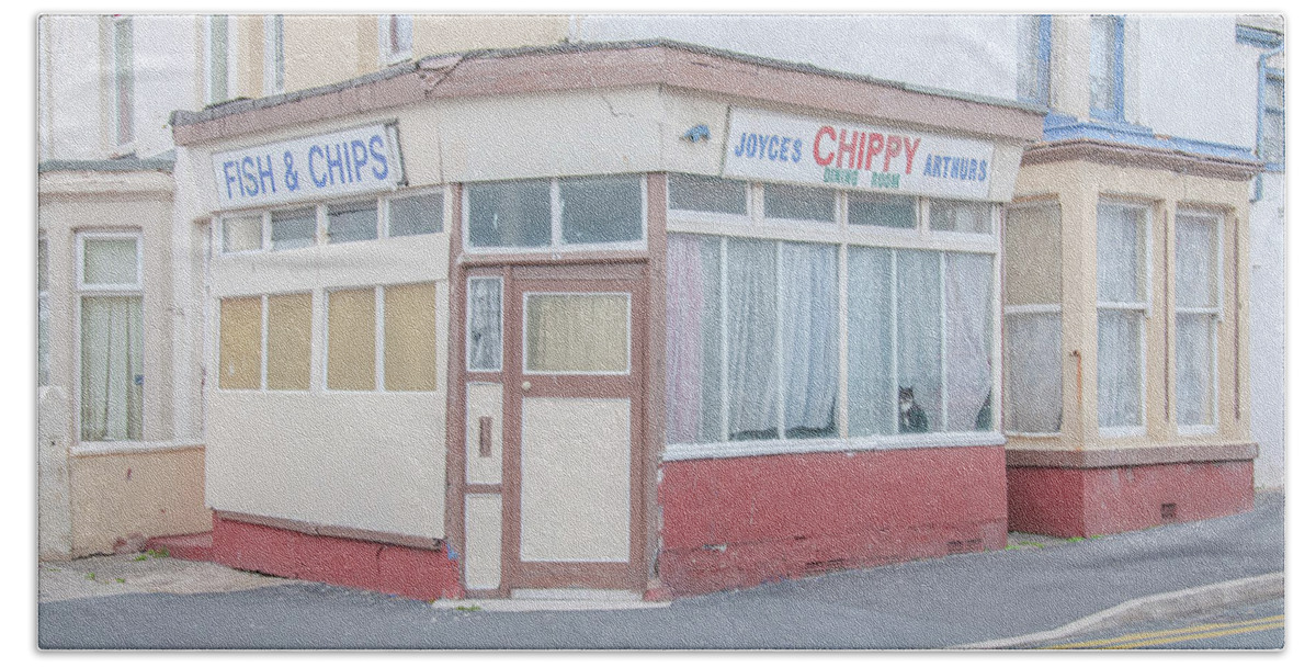 Blackpool Beach Towel featuring the photograph Fish and Chips by Nick Barkworth