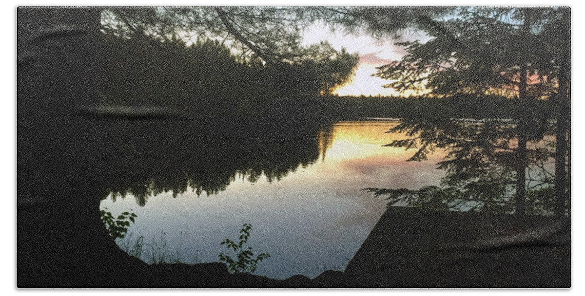 Adirondacks Beach Towel featuring the photograph Fish Creek Pond by Robert Dann
