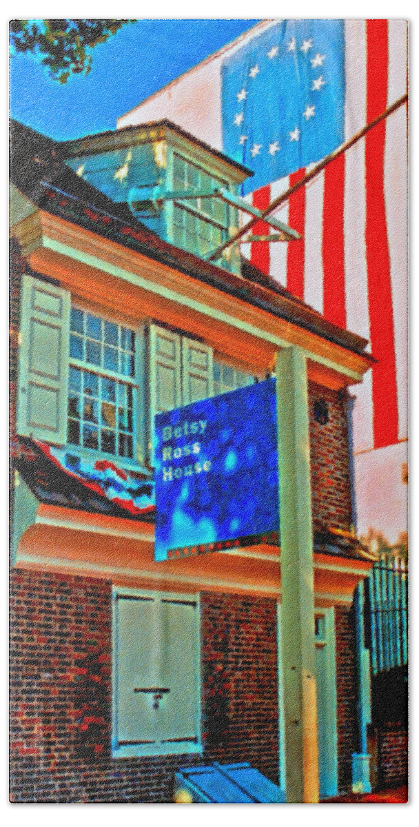 Philadelphia Beach Sheet featuring the photograph Flag Day by DJ Florek