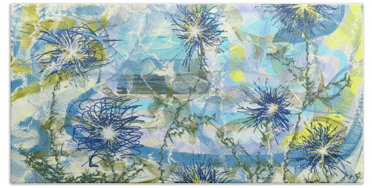 Digital Beach Towel featuring the painting Flower Garden #8 by Christina Wedberg