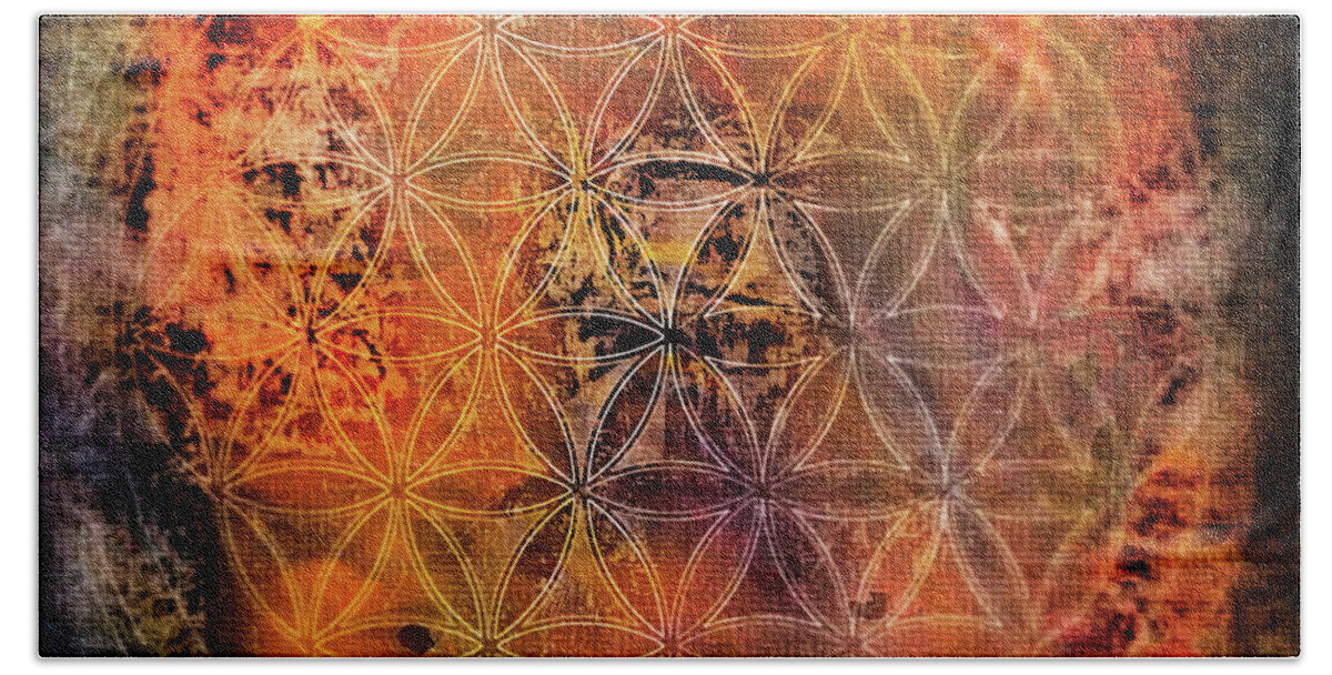 Flower Of Life Beach Towel featuring the photograph Flower of Life_6 by Az Jackson